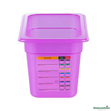 Wholesale Restaurantware Purple Allergen-Free Polypropylene 1/4 Size Food Pan - 6" Deep - 10.4" X 6.3" X 5.9"- Bulk