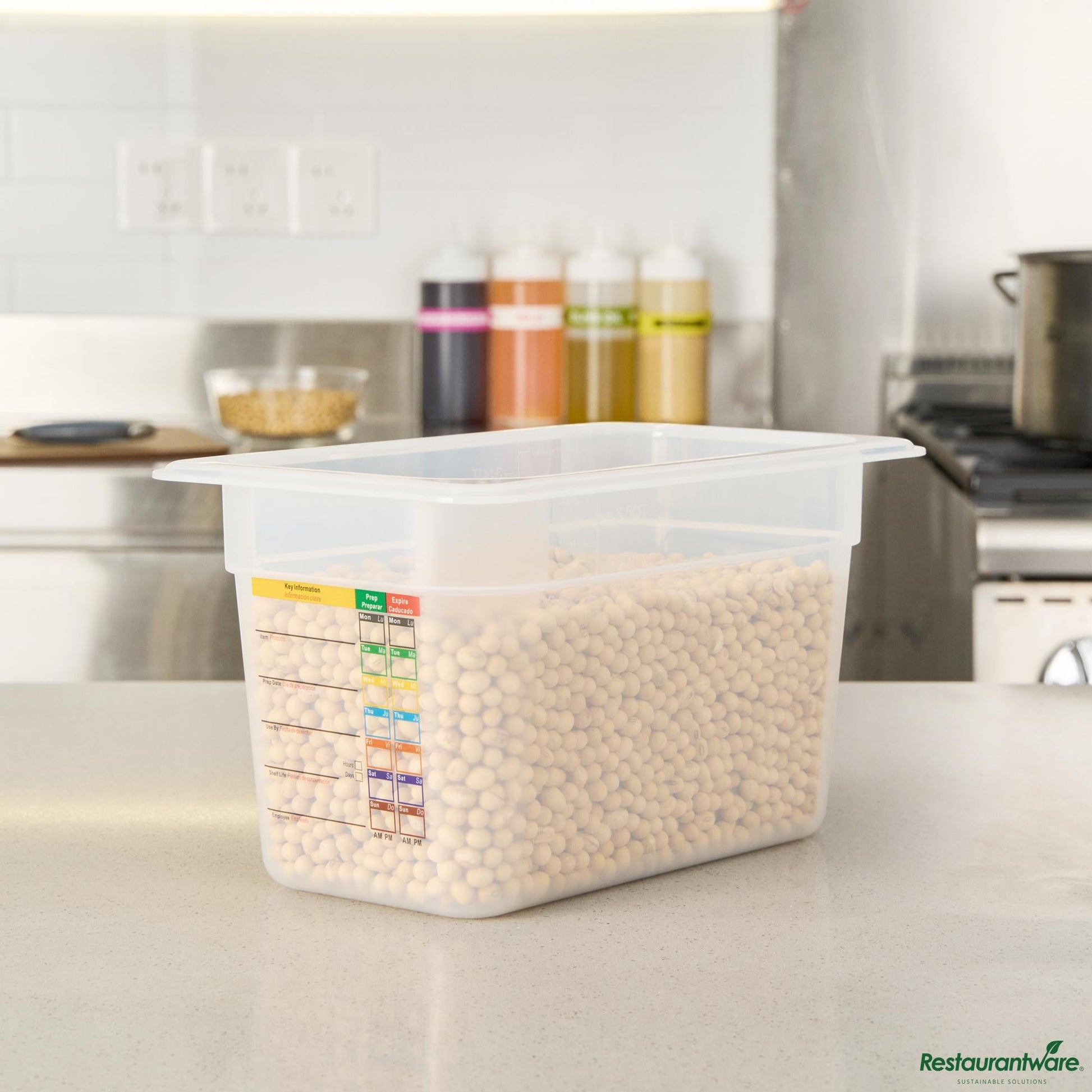 Wholesale Restaurantware Rectangle White Polypropylene 1/4 Size Food Pan - 10.4" X 6.3" X 5.9"- Bulk