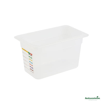 Wholesale Restaurantware Rectangle White Polypropylene 1/4 Size Food Pan - 10.4" X 6.3" X 5.9"- Bulk