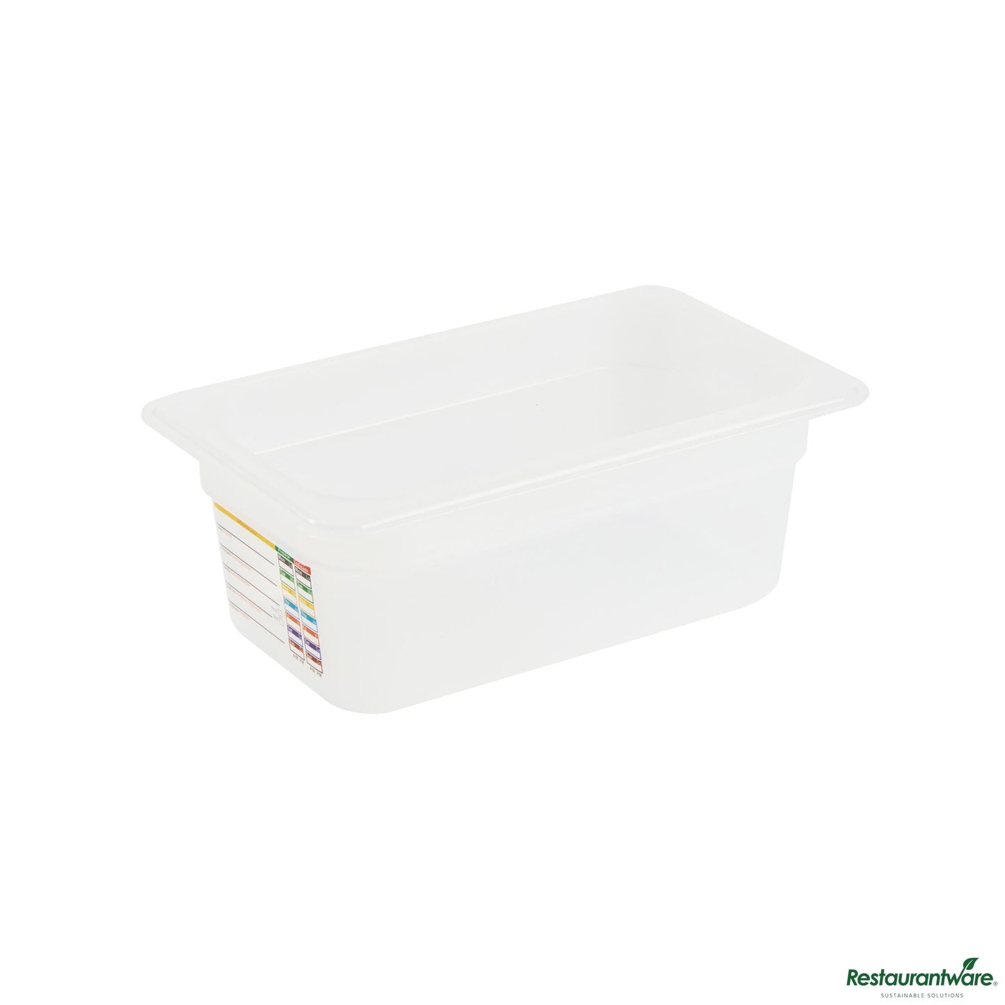 Wholesale Restaurantware Rectangle White Polypropylene 1/4 Size Food Pan - 10.4" X 6.3" X 3.9"- Bulk