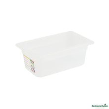 Wholesale Restaurantware Rectangle White Polypropylene 1/4 Size Food Pan - 10.4" X 6.3" X 3.9"- Bulk