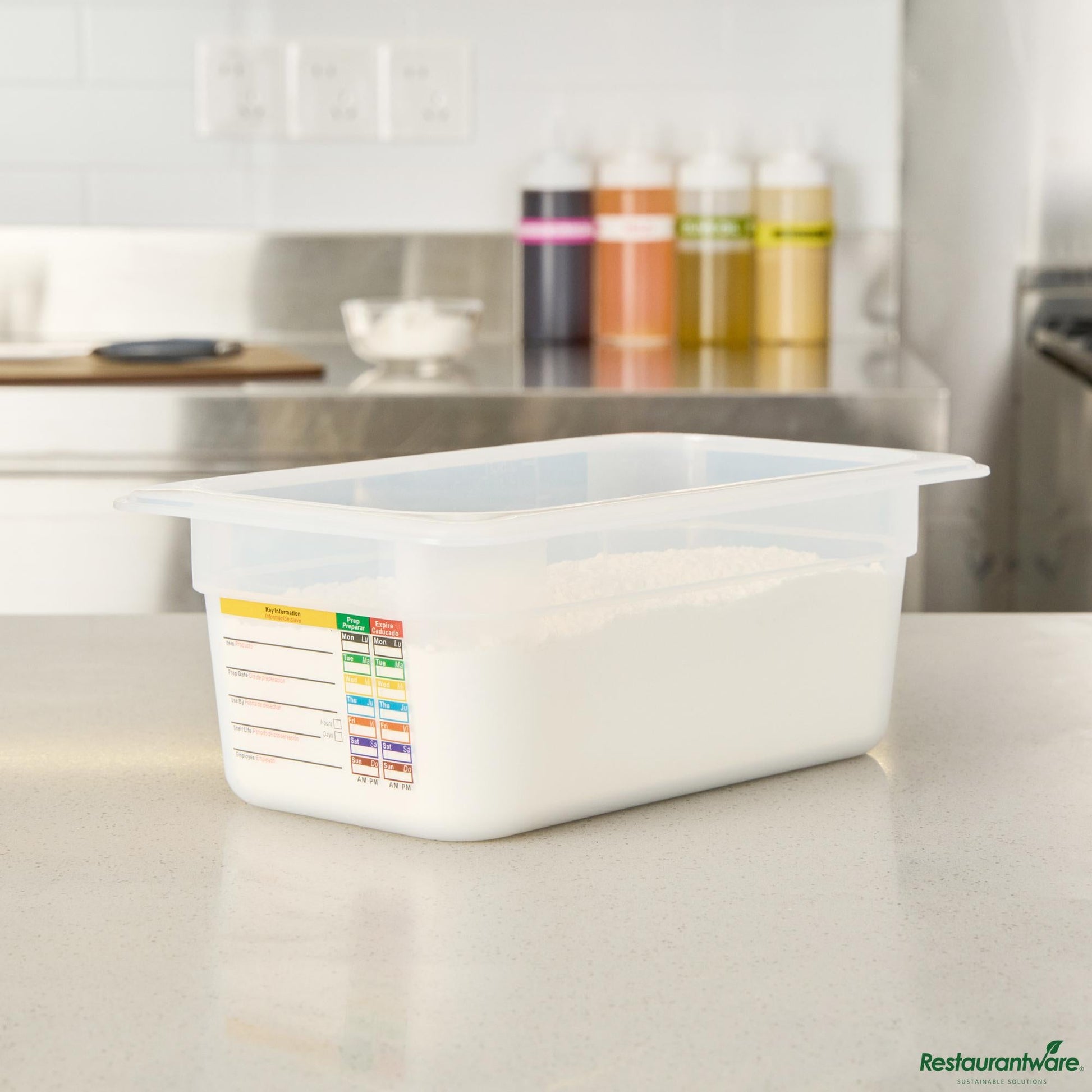 Wholesale Restaurantware Rectangle White Polypropylene 1/4 Size Food Pan - 10.4" X 6.3" X 3.9"- Bulk
