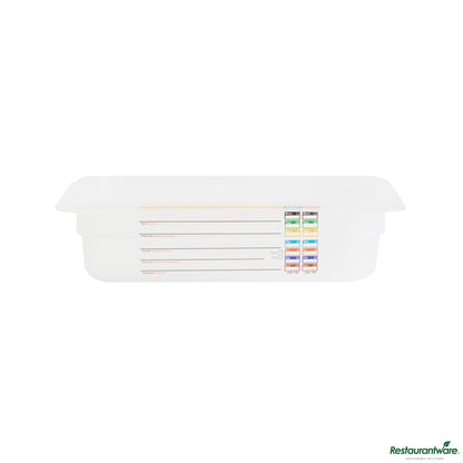 Wholesale Restaurantware Rectangle White Polypropylene 1/4 Size Food Pan - 10.4" X 6.3" X 2.6"- Bulk