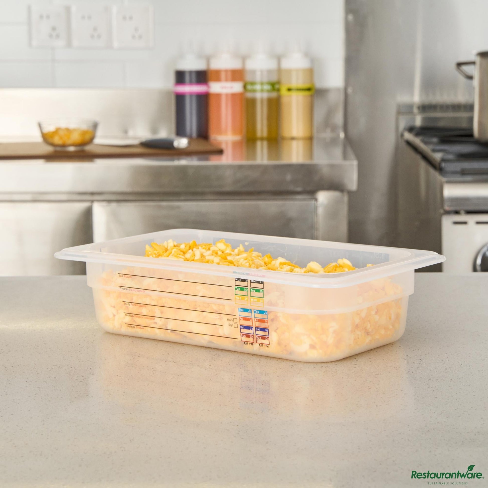 Wholesale Restaurantware Rectangle White Polypropylene 1/4 Size Food Pan - 10.4" X 6.3" X 2.6"- Bulk