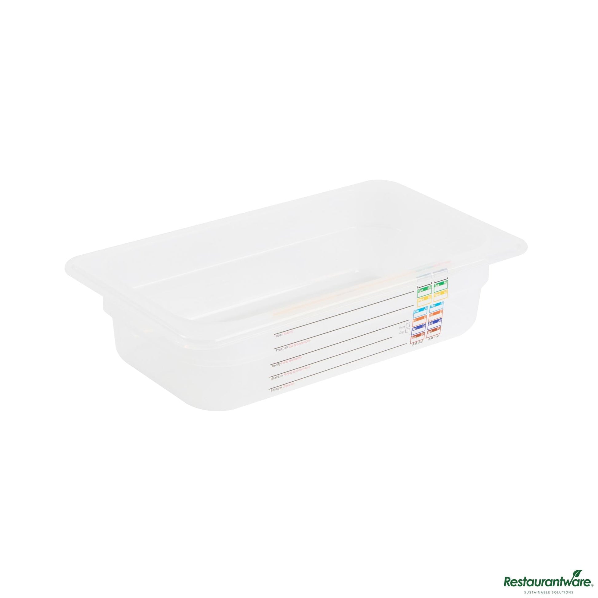 Wholesale Restaurantware Rectangle White Polypropylene 1/4 Size Food Pan - 10.4" X 6.3" X 2.6"- Bulk