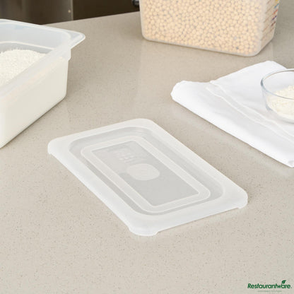 Wholesale Restaurantware Rectangle Clear Polypropylene Lid - Fits 1/4 Size Food Pan - 10.6" X 6.5" X 0.4"- Bulk
