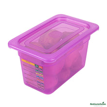 Wholesale Restaurantware Purple Allergen-Free Polypropylene Lid - Fits 1/4 Size Food Pan - 10.6" X 6.5" X 0.4"- Bulk