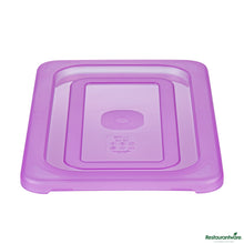Wholesale Restaurantware Purple Allergen-Free Polypropylene Lid - Fits 1/4 Size Food Pan - 10.6" X 6.5" X 0.4"- Bulk