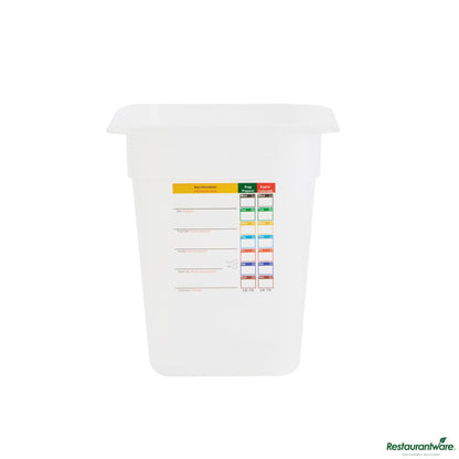 Wholesale Restaurantware Square White Polypropylene 1/6 Size Food Pan - 6.9" X 6.3" X 7.9"- Bulk