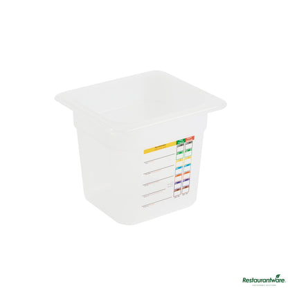 Wholesale Restaurantware Square White Polypropylene 1/6 Size Food Pan - 6.9" X 6.3" X 5.9"- Bulk