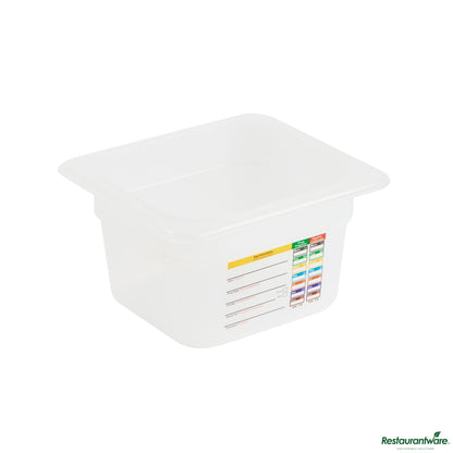 Wholesale Restaurantware Square White Polypropylene 1/6 Size Food Pan - 6.9" X 6.3" X 3.9"- Bulk