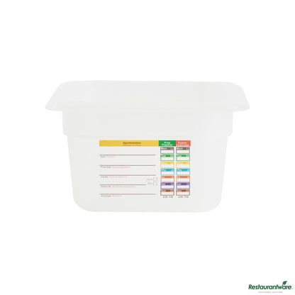 Wholesale Restaurantware Square White Polypropylene 1/6 Size Food Pan - 6.9" X 6.3" X 3.9"- Bulk