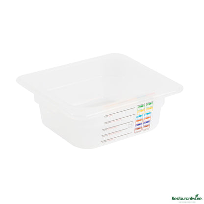 Wholesale Restaurantware Square White Polypropylene 1/6 Size Food Pan - 6.9" X 6.3" X 2.6"- Bulk