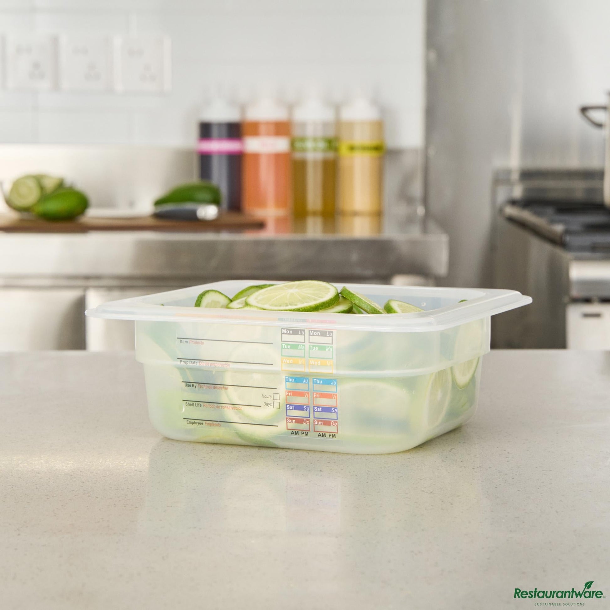Wholesale Restaurantware Square White Polypropylene 1/6 Size Food Pan - 6.9" X 6.3" X 2.6"- Bulk