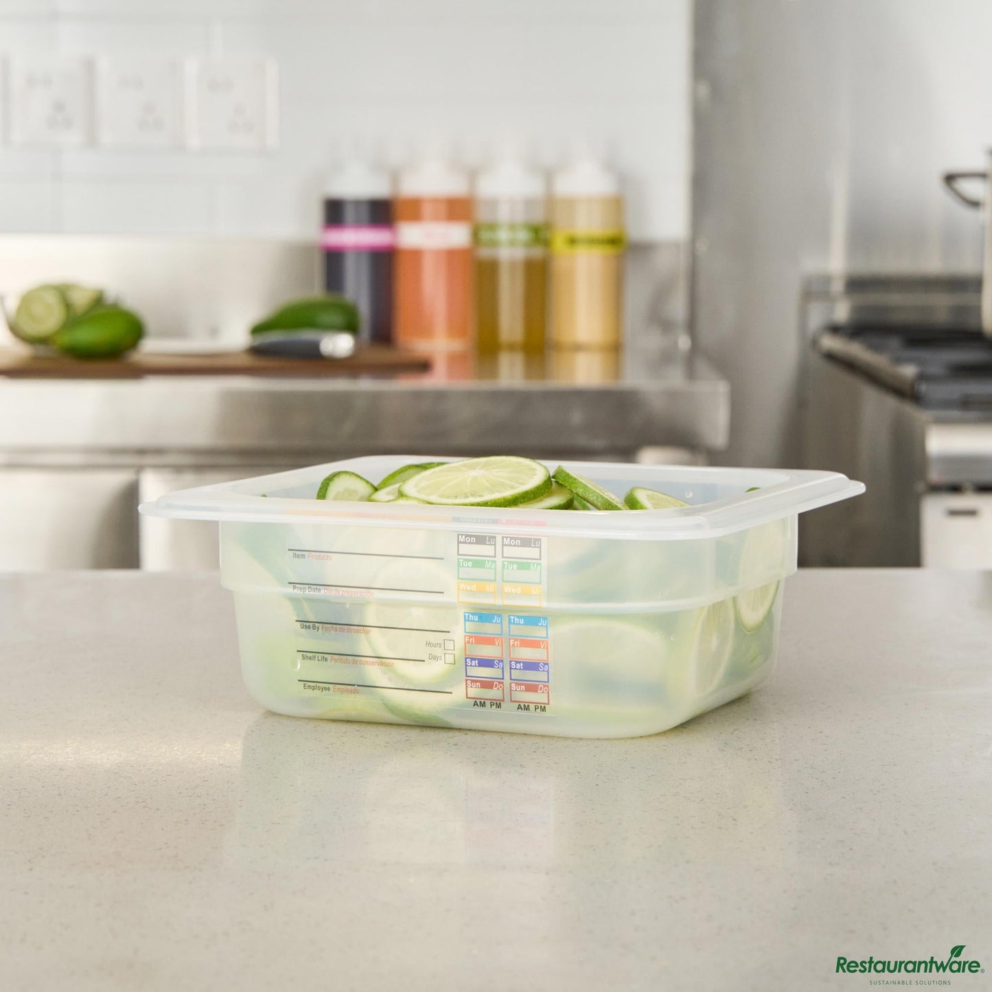 Wholesale Restaurantware Square White Polypropylene 1/6 Size Food Pan - 6.9" X 6.3" X 2.6"- Bulk