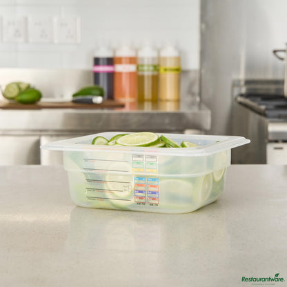 Wholesale Restaurantware Square White Polypropylene 1/6 Size Food Pan - 6.9" X 6.3" X 2.6"- Bulk
