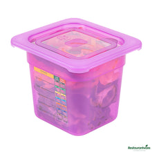 Wholesale Restaurantware Purple Allergen-Free Polypropylene Lid - Fits 1/6 Size Food Pan - 7" X 6.5" X 0.4"- Bulk