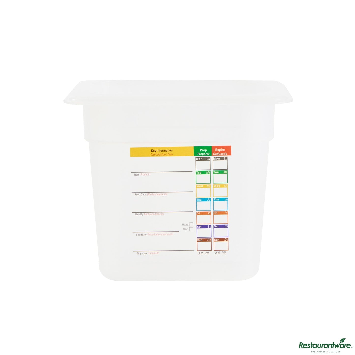 Wholesale Restaurantware Rectangle White Polypropylene 1/9 Size Food Pan - 6.9" X 4.3" X 5.9"- Bulk