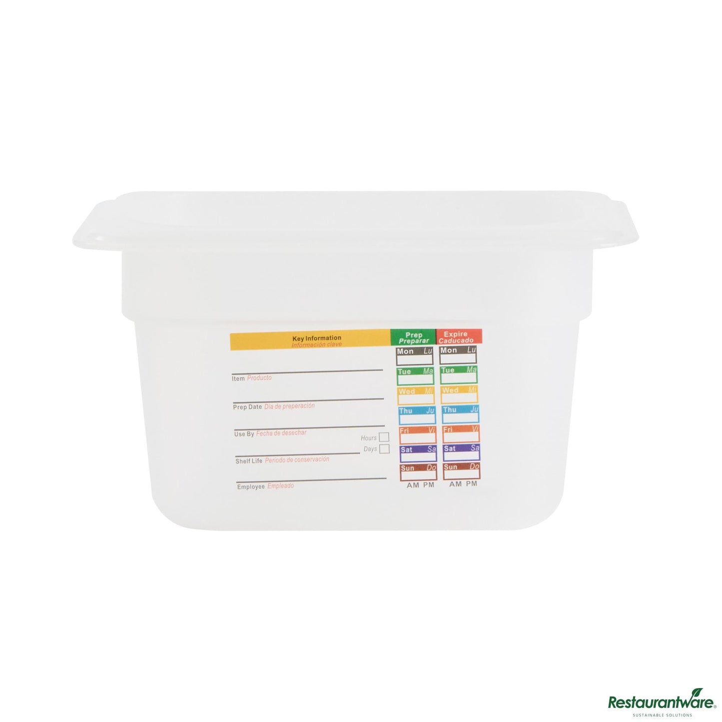 Wholesale Restaurantware Rectangle White Polypropylene 1/9 Size Food Pan - 6.9" X 4.3" X 3.9"- Bulk