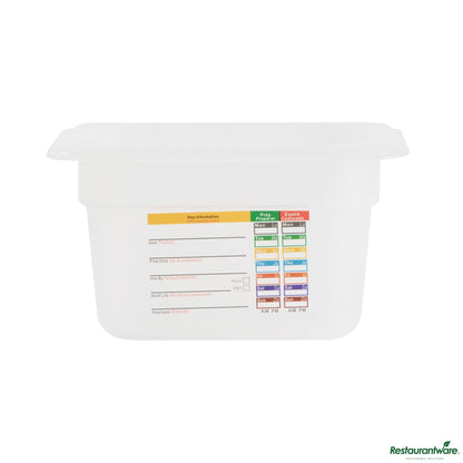Wholesale Restaurantware Rectangle White Polypropylene 1/9 Size Food Pan - 6.9" X 4.3" X 3.9"- Bulk