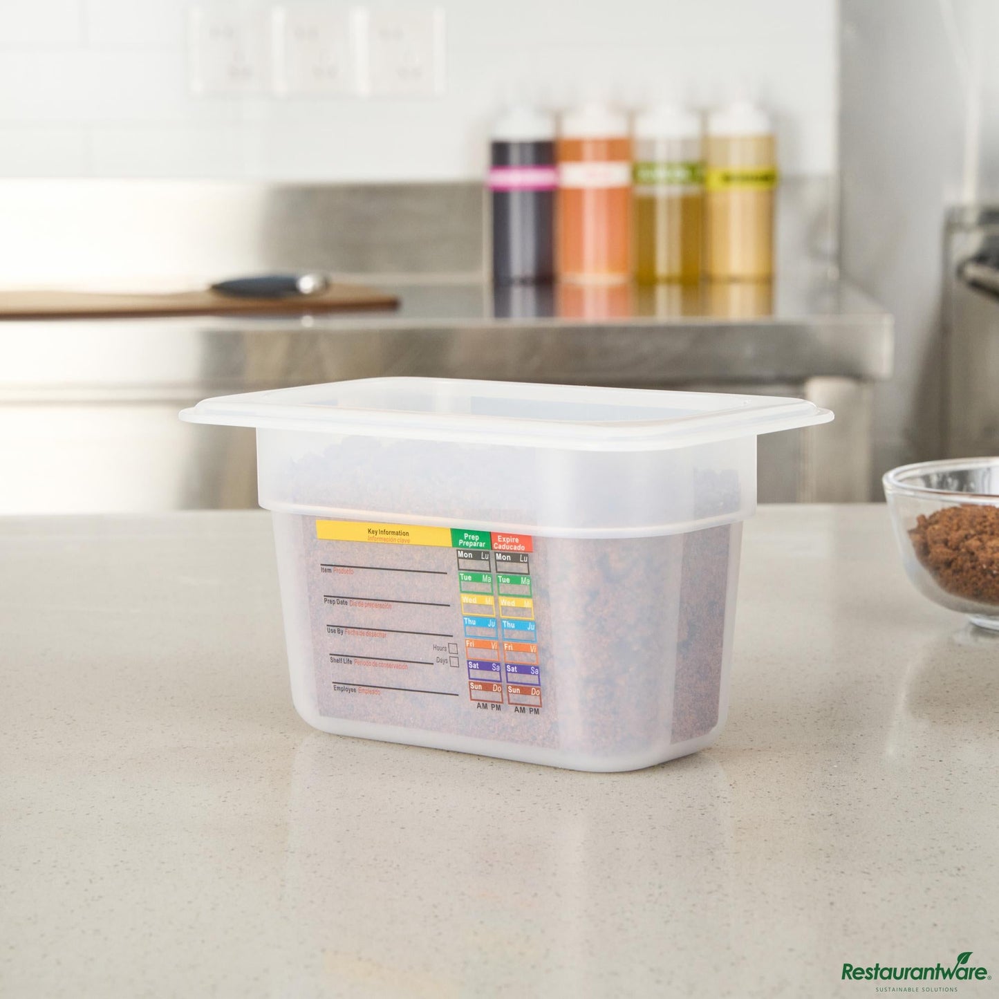 Wholesale Restaurantware Rectangle White Polypropylene 1/9 Size Food Pan - 6.9" X 4.3" X 3.9"- Bulk