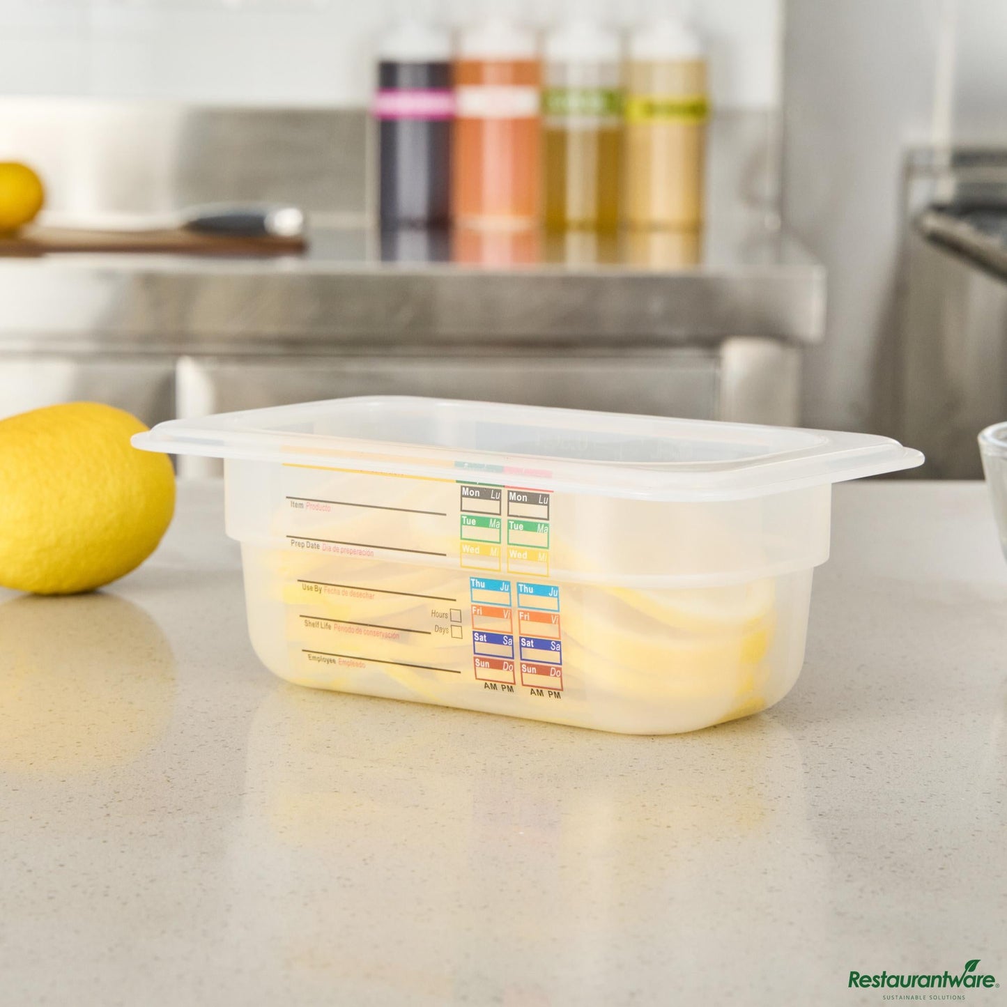 Wholesale Restaurantware Rectangle White Polypropylene 1/9 Size Food Pan - 6.9" X 4.3" X 2.6"- Bulk