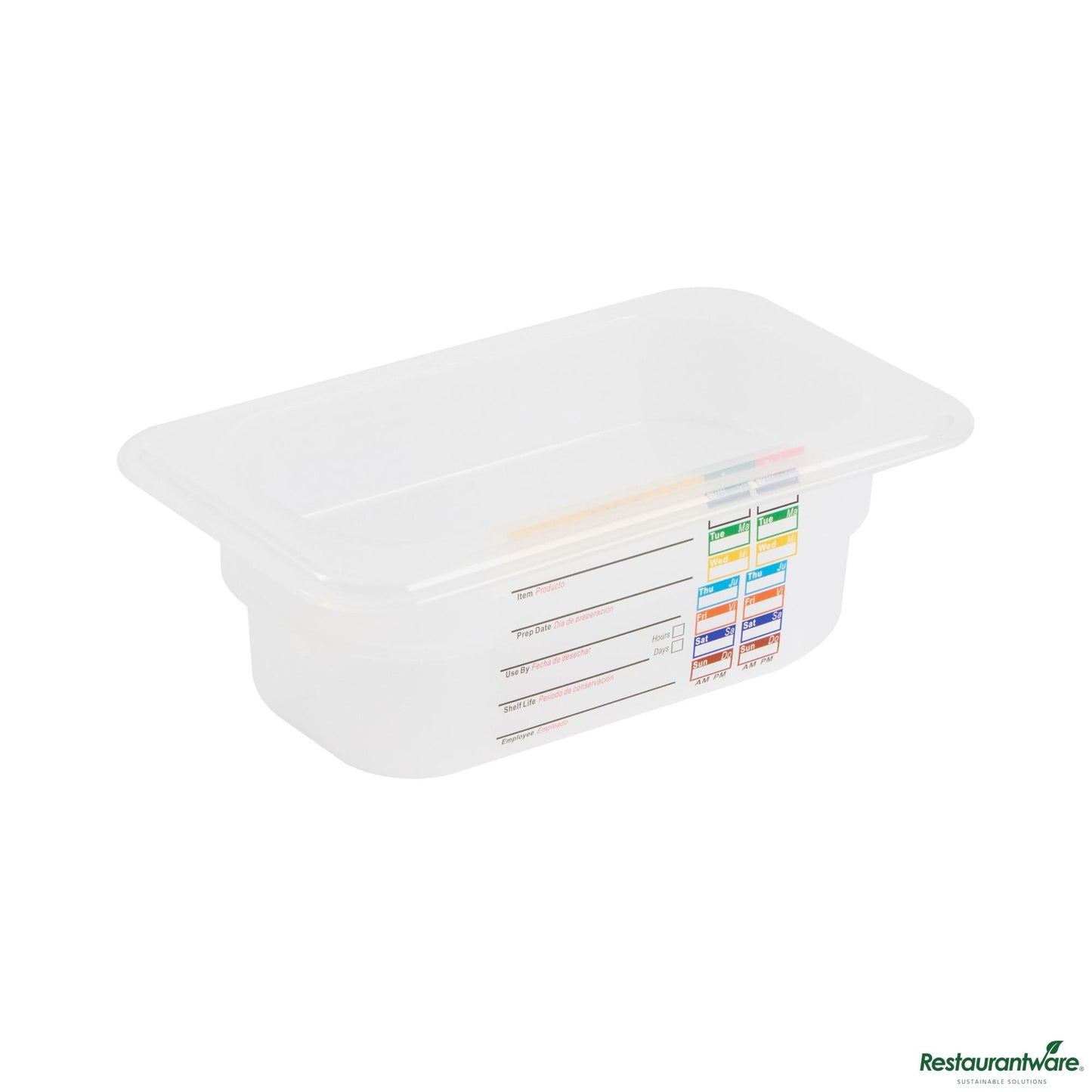 Wholesale Restaurantware Rectangle White Polypropylene 1/9 Size Food Pan - 6.9" X 4.3" X 2.6"- Bulk