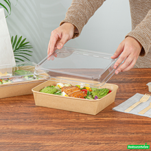 Wholesale Restaurantware Rectangle Clear Plastic Lid - Fits 78 Oz Serving Container - 10.2" X 7.8" X 1.3"- Bulk