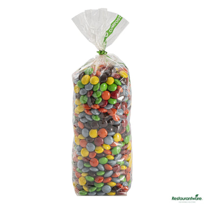 Wholesale Restaurantware Basic Nature Clear Plastic Gusset Bag - Compostable, Heat Sealable - 2" X 2" X 8.3"- Bulk