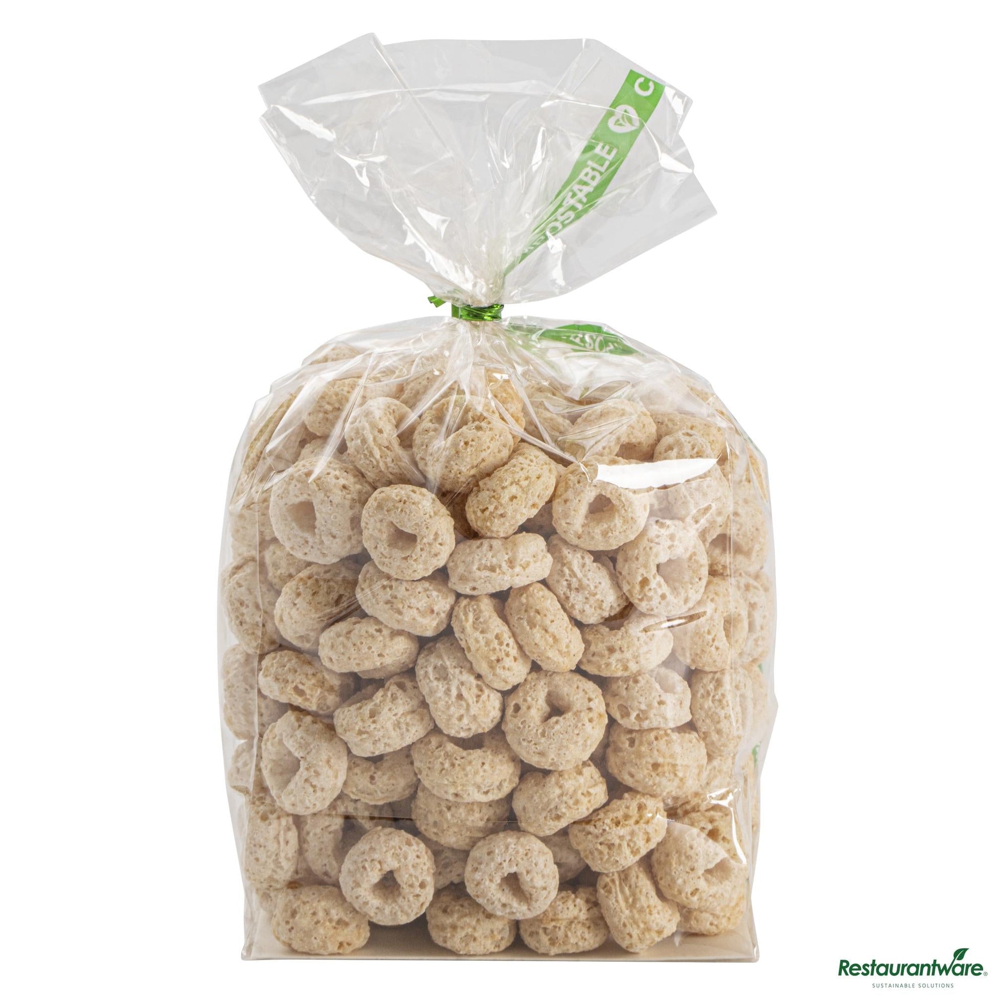 Wholesale Restaurantware Basic Nature Clear Plastic Gusset Bag - Compostable, Heat Sealable - 3" X 2" X 6.5"- Bulk
