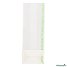 Wholesale Restaurantware Basic Nature Clear Plastic Gusset Bag - Compostable, Heat Sealable - 3" X 2" X 8.1"- Bulk