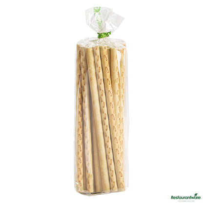Wholesale Restaurantware Basic Nature Clear Plastic Gusset Bag - Compostable, Heat Sealable - 2" X 2" X 8.3"- Bulk