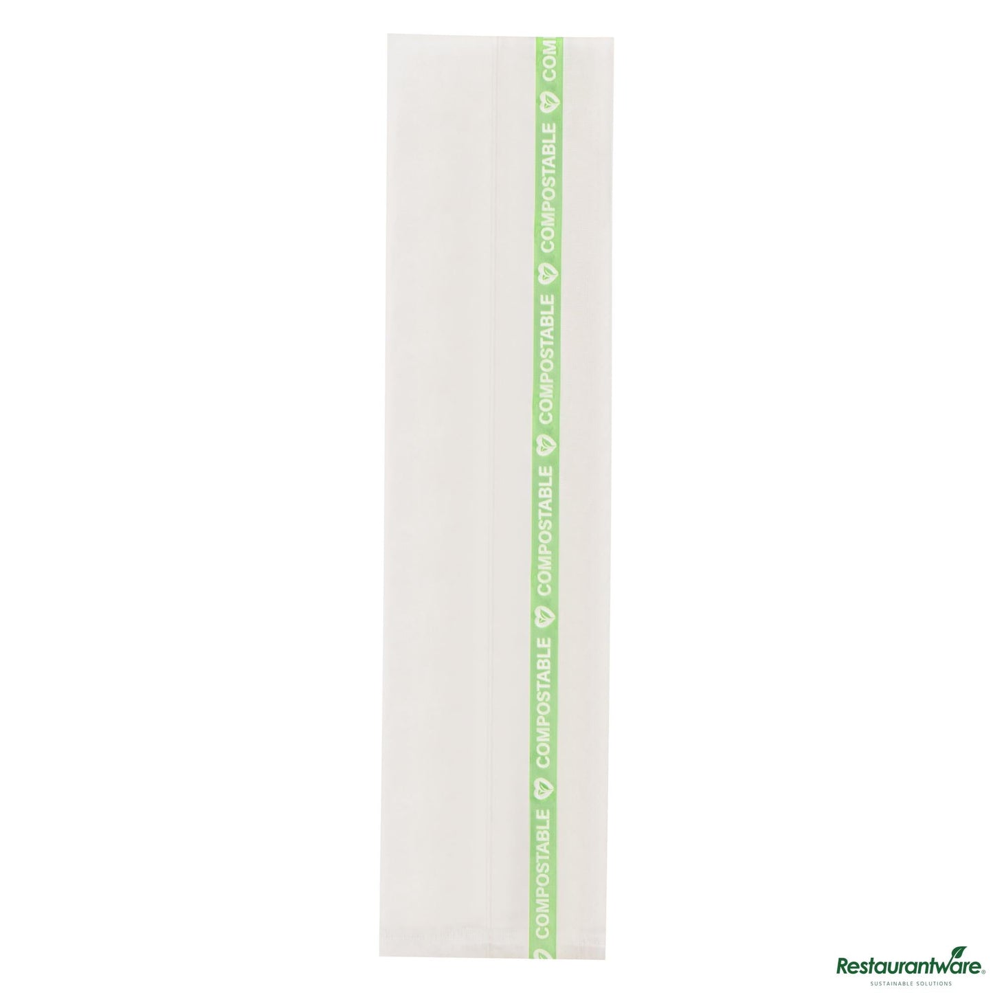 Wholesale Restaurantware Basic Nature Clear Plastic Gusset Bag - Compostable, Heat Sealable - 2" X 2" X 8.3"- Bulk