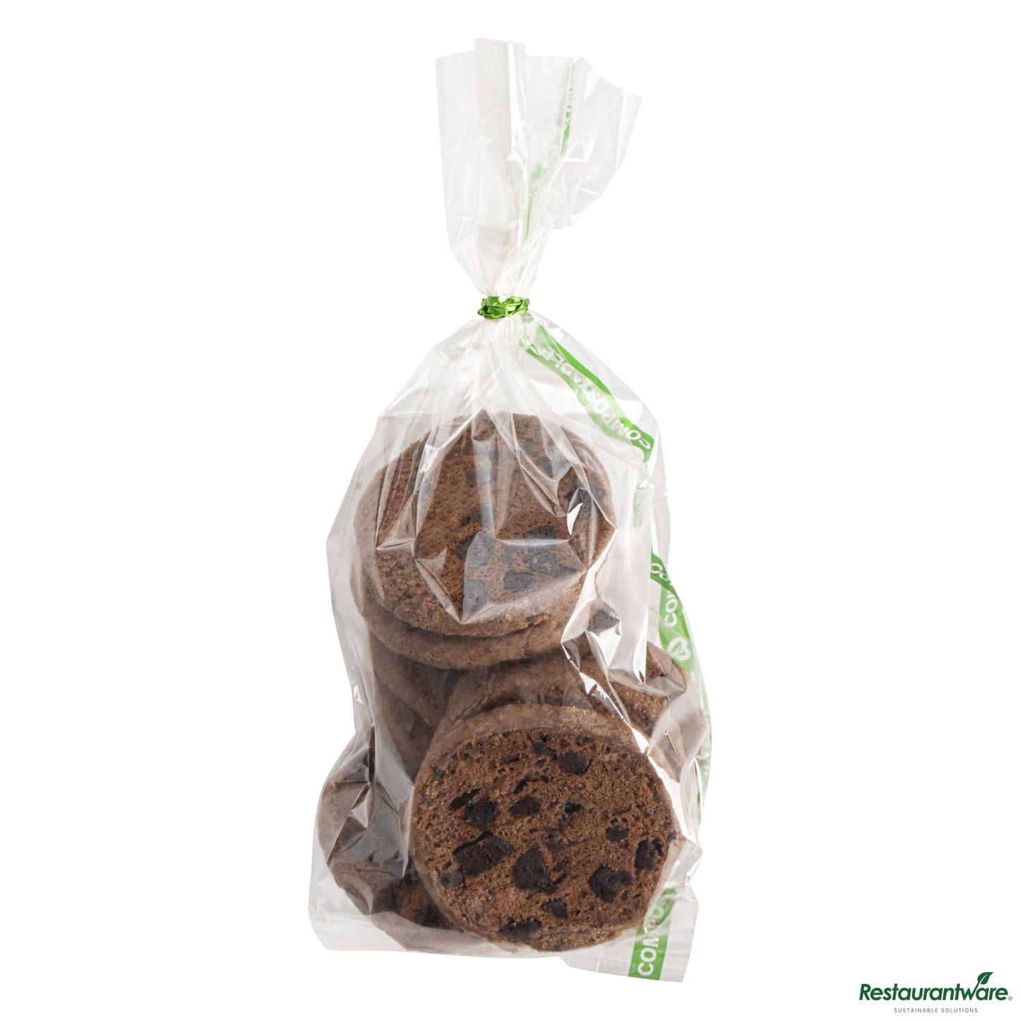 Wholesale Restaurantware Basic Nature Clear Plastic Gusset Bag - Compostable, Heat Sealable - 3" X 1.3" X 8.3"- Bulk