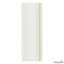Wholesale Restaurantware Basic Nature Clear Plastic Gusset Bag - Compostable, Heat Sealable - 3.5" X 2.3" X 9.8"- Bulk