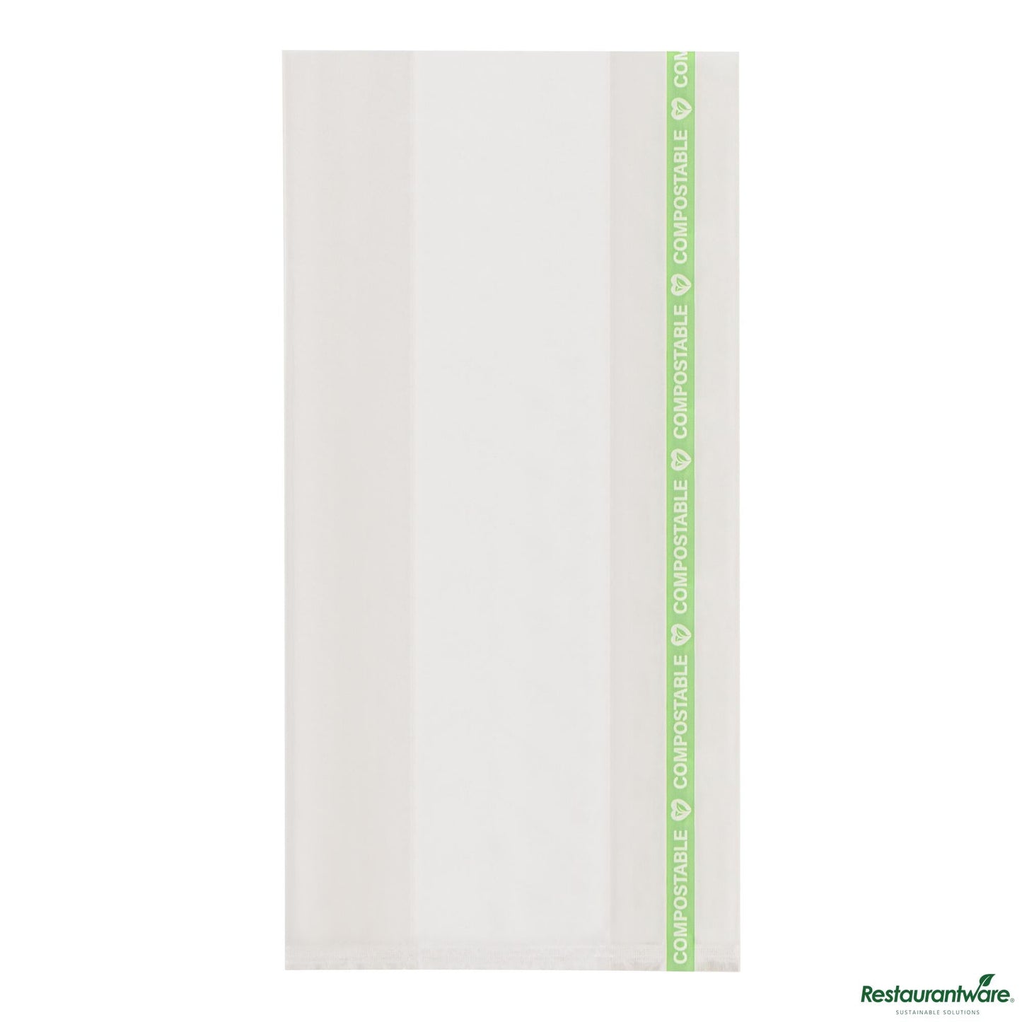 Wholesale Restaurantware Basic Nature Clear Plastic Gusset Bag - Compostable, Heat Sealable - 4" X 2.3" X 8.1"- Bulk