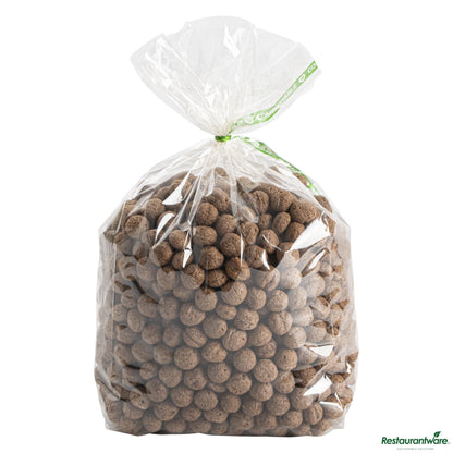 Wholesale Restaurantware Basic Nature Clear Plastic Gusset Bag - Compostable, Heat Sealable - 5" X 3" X 12"- Bulk