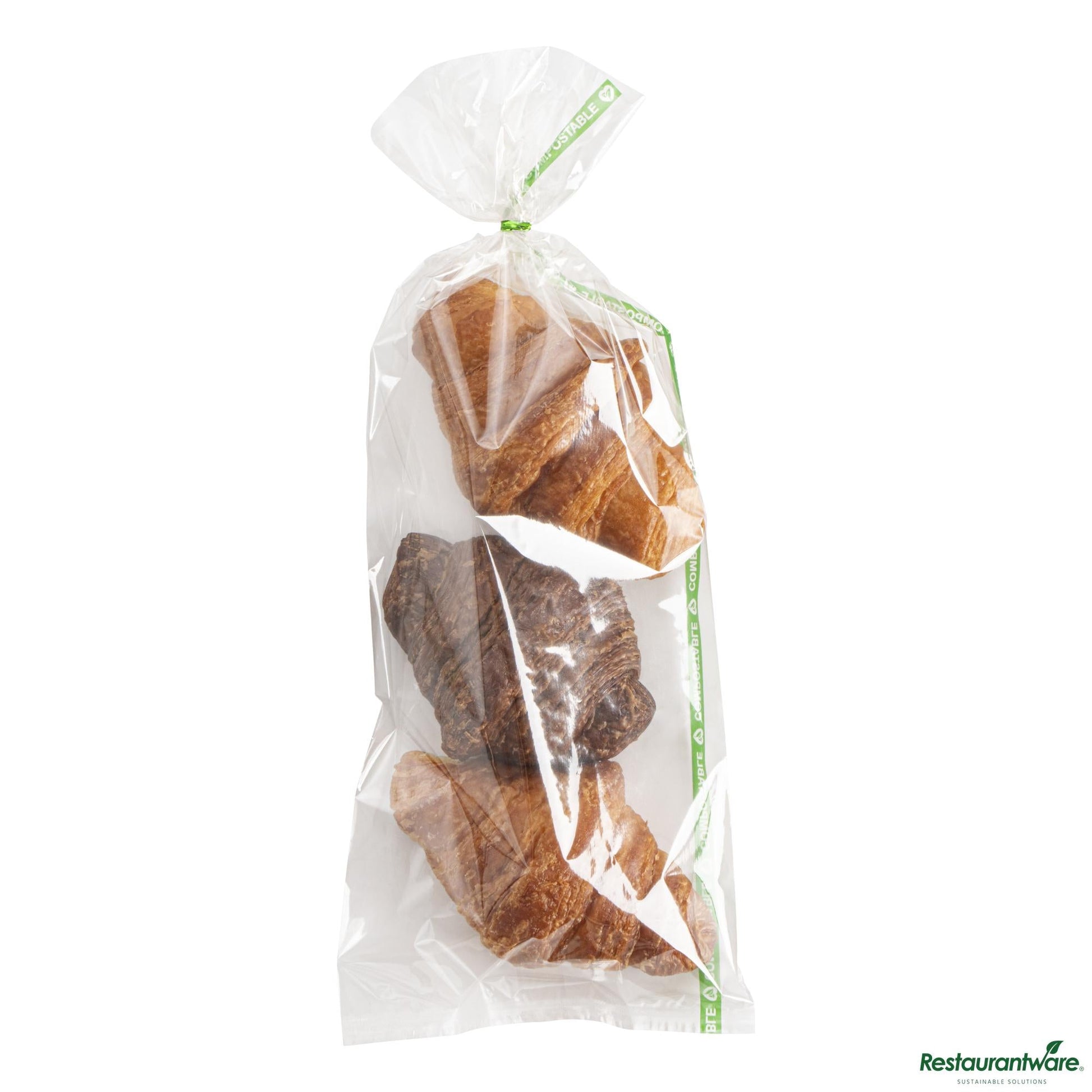 Wholesale Restaurantware Clear Plastic Bag - No Flap, Home Compostable, High Clarity - 13" X 5" X 0.01"- Bulk