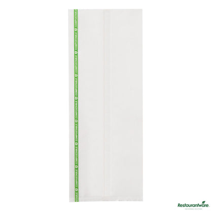 Wholesale Restaurantware Clear Plastic Bag - No Flap, Home Compostable, High Clarity - 13" X 5" X 0.01"- Bulk