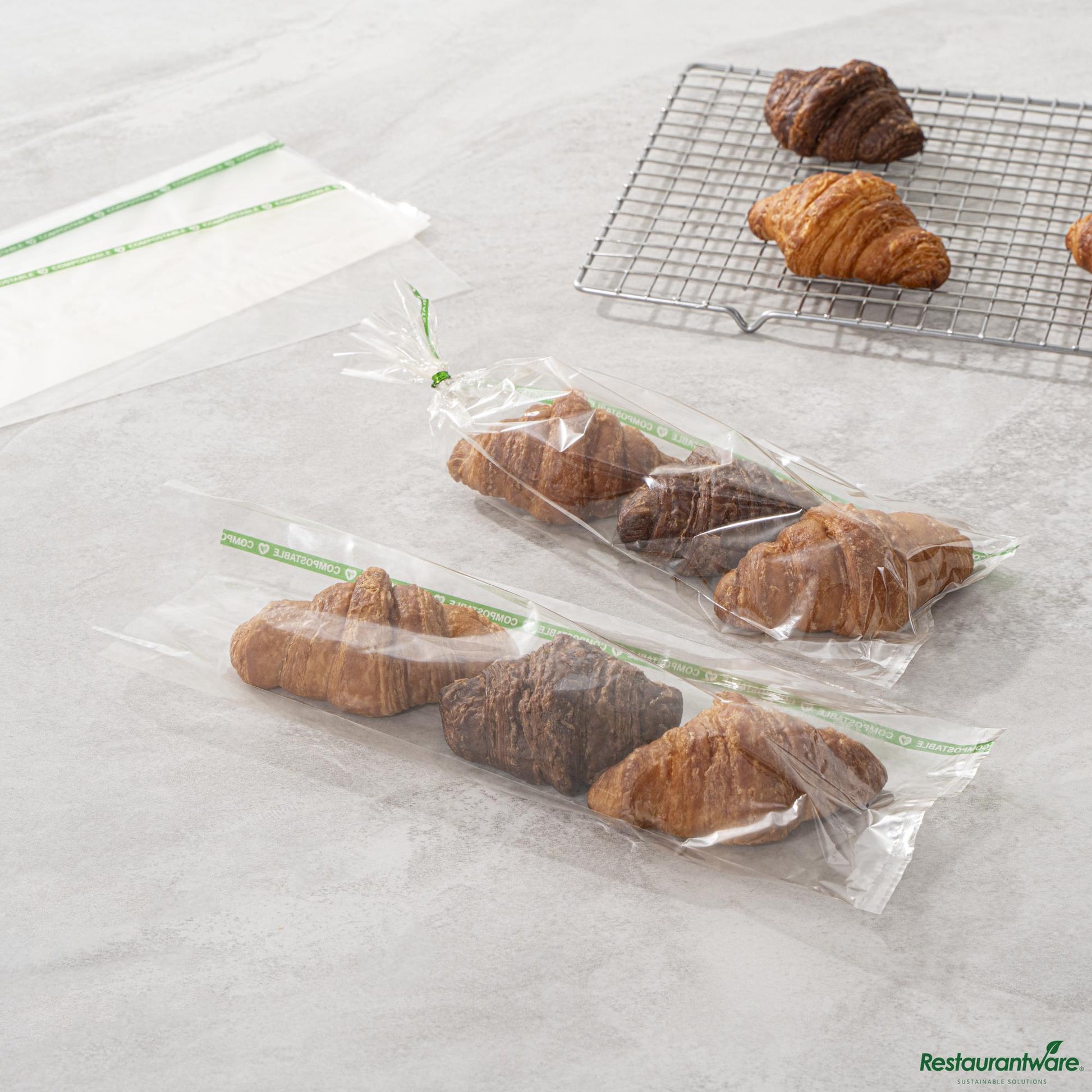 Wholesale Restaurantware Clear Plastic Bag - No Flap, Home Compostable, High Clarity - 13" X 5" X 0.01"- Bulk