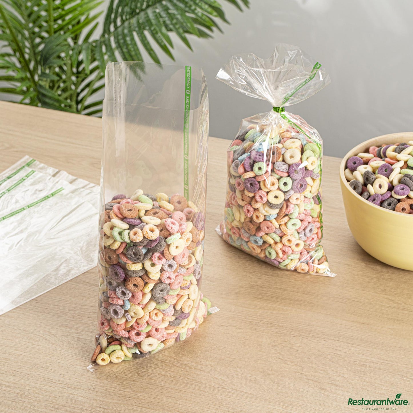 Wholesale Restaurantware Clear Plastic Bag - No Flap, Home Compostable, High Clarity - 14" X 7" X 0.01"- Bulk