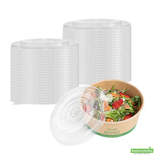 Wholesale Restaurantware Round Clear Plastic Lid - Fits 17, 25 & 34 Oz Take Out Container - 5.9" X 5.9" X 0.4"- Bulk