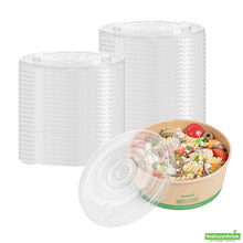 Wholesale Restaurantware Round Clear Plastic Lid - Fits 37 & 44 Oz Take Out Container - 6.5" X 6.5" X 0.4"- Bulk