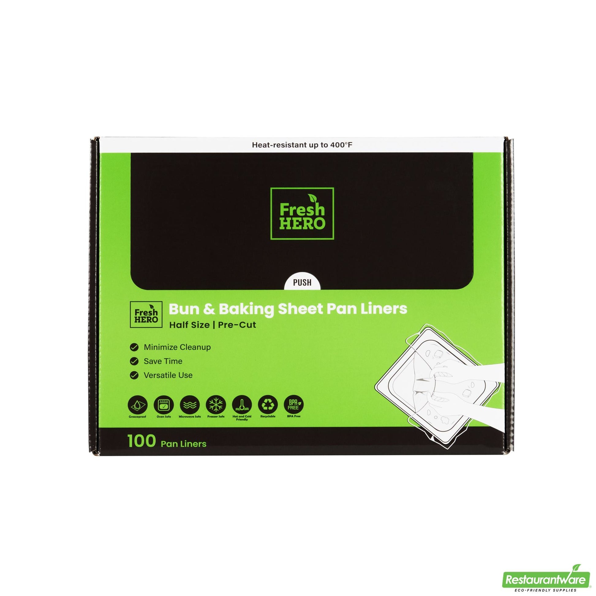 Wholesale Restaurantware Nylon Half Size Bun / Baking Sheet Pan Liner - 14.3" X 19" X 0.001"- Bulk