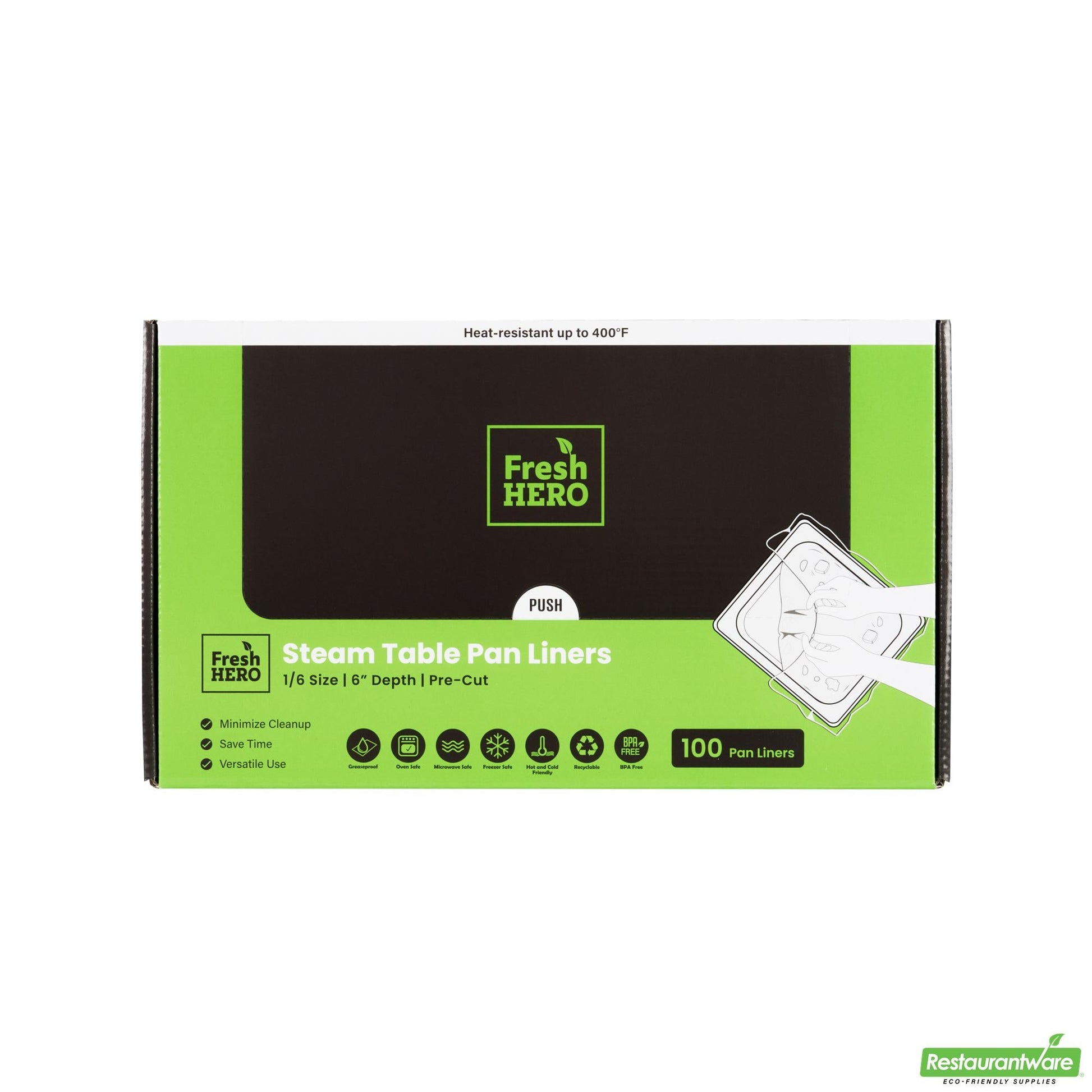 Wholesale Restaurantware Nylon 1/6 Size Steam Table Pan Liner - 6" Depth - 13" X 14" X 0.001"- Bulk