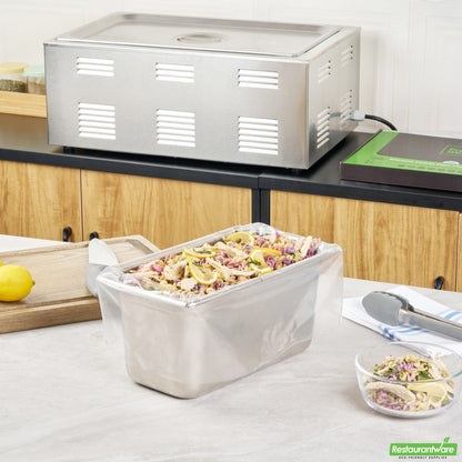 Wholesale Restaurantware Nylon 1/3 and 1/4 Steam Table Pan Liner - 4" and 6" Depth - 19" X 14" X 0.001"- Bulk