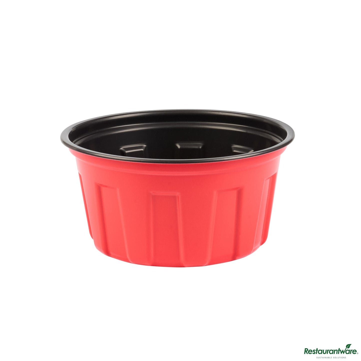 Wholesale Restaurantware 12 Oz Round Red Plastic to Go Box - Microwave-Safe - 4.7" X 4.7" X 2.2"- Bulk