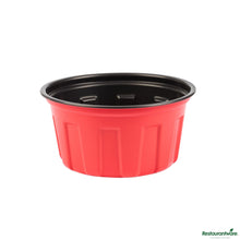 Wholesale Restaurantware 12 Oz Round Red Plastic to Go Box - Microwave-Safe - 4.7" X 4.7" X 2.2"- Bulk