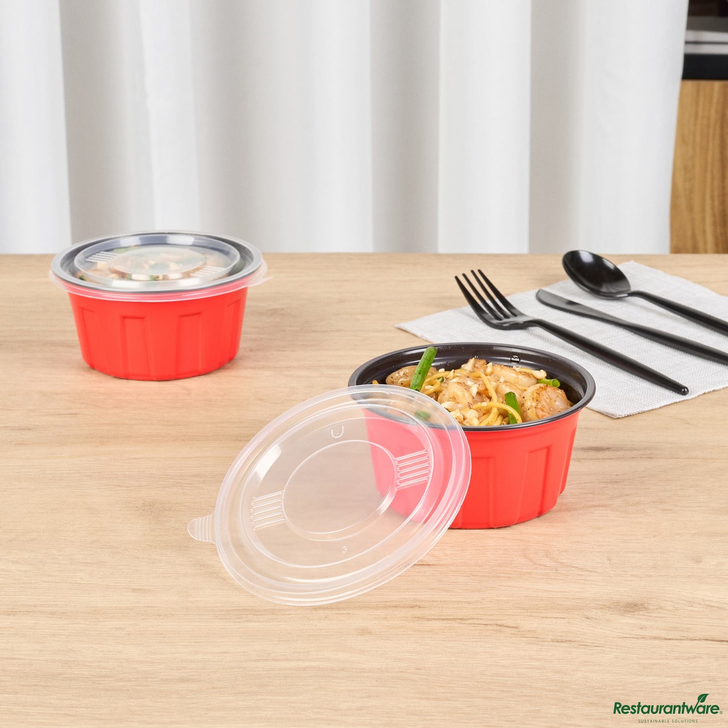 Wholesale Restaurantware Round Clear Plastic Lid - Fits 12 Oz to Go Box - 4.9" X 4.9" X 0.4"- Bulk
