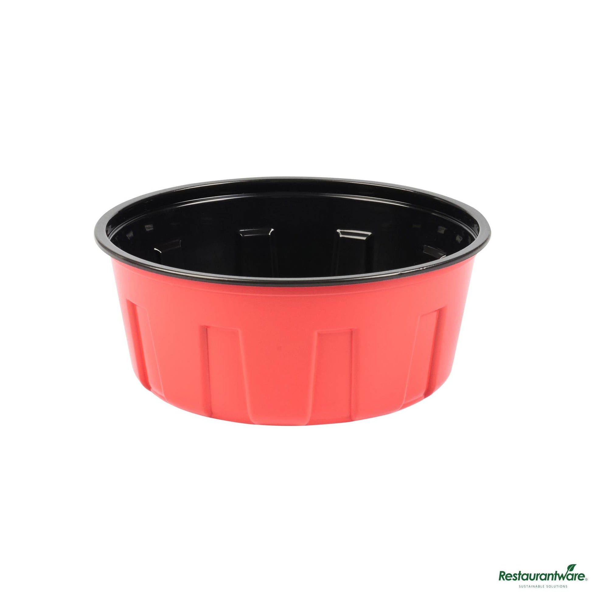 Wholesale Restaurantware 23 Oz Round Red Plastic to Go Box - Microwave-Safe - 5.9" X 5.9" X 2.4"- Bulk